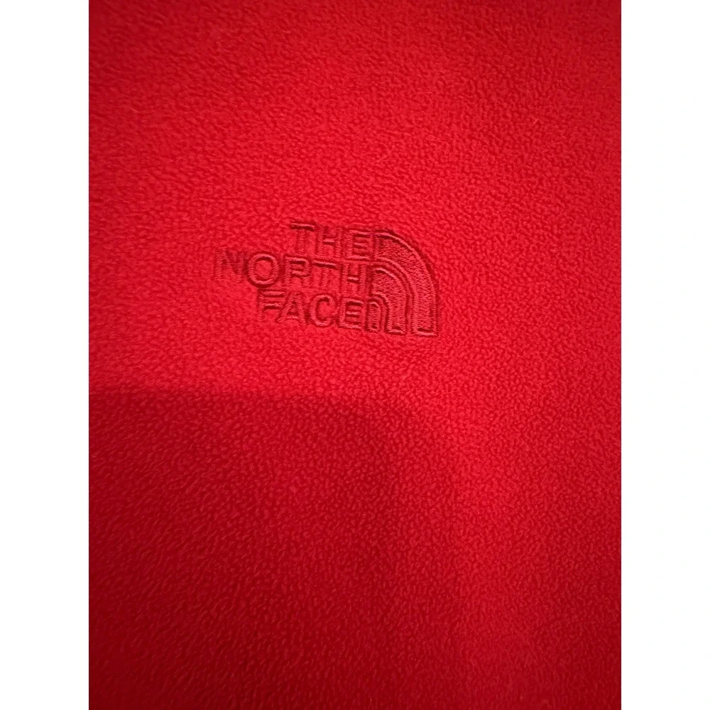 The North Face TKA 100 Mens L Red Quarter Zip Fleece Pullover Gorpcore Vintage